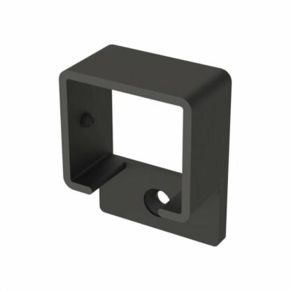 Square wall flange black