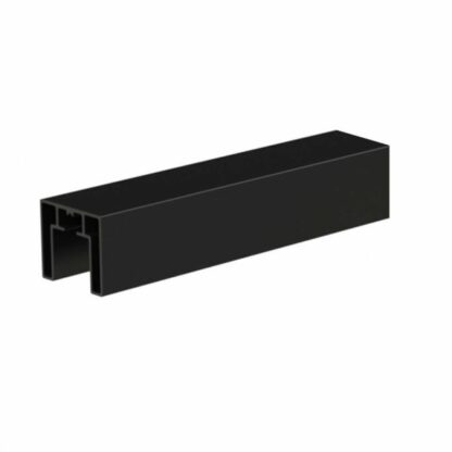 Square top rail 2.5m Black