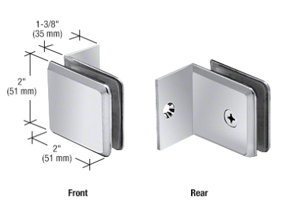 Glass clamp - bevelled edge wall clamp