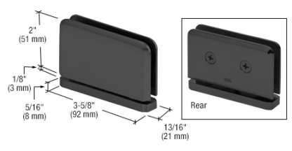 Prima top & bottom mounted hinge
